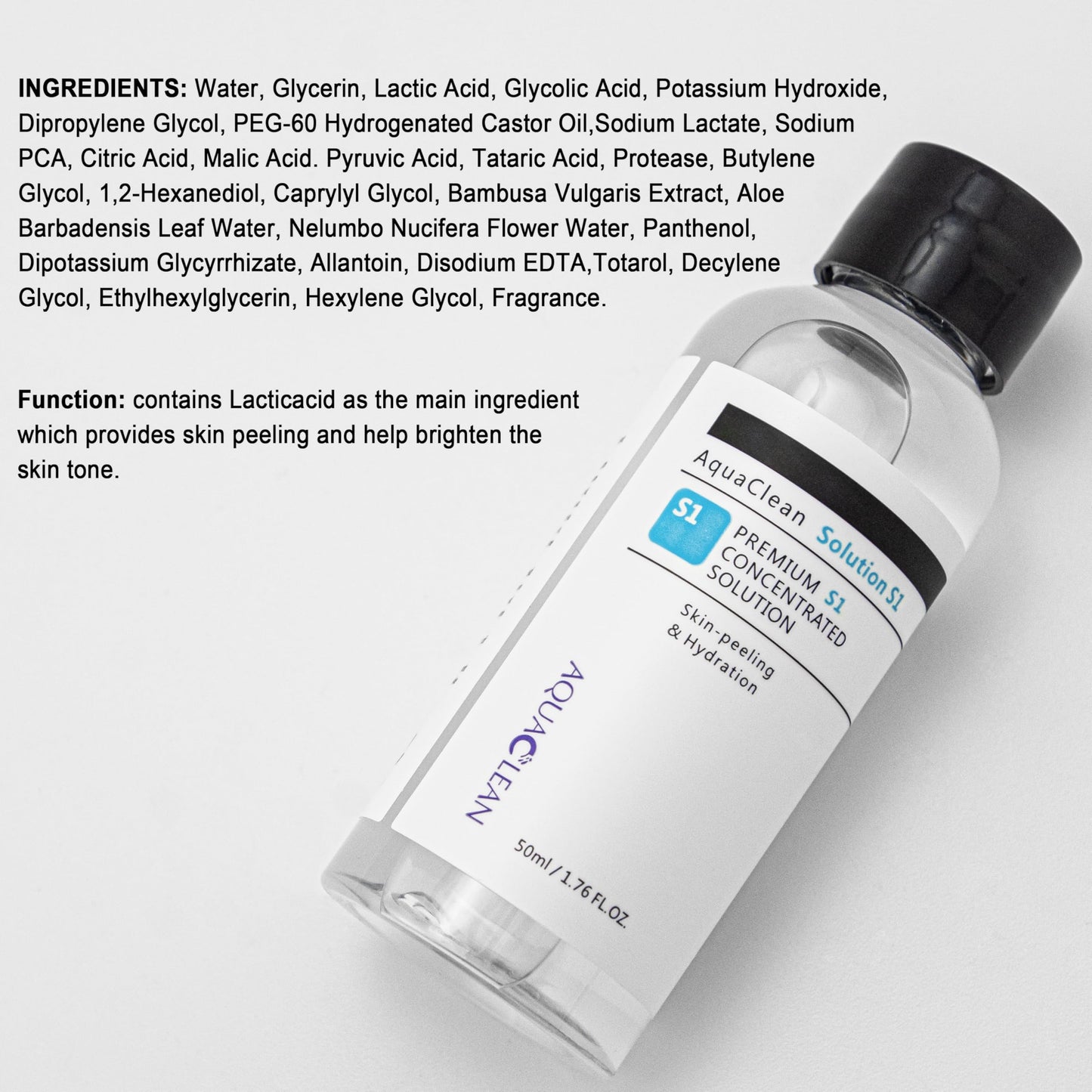 Aqua Peeling Facial Serum 1.76fl.oz Deep Cleaning Liquid Oxygen Liquid Water Cleaning Disinfectant to Use for Facial Machine Elitzia ETLB245 ETQY1104 Set Of 3 Bottles