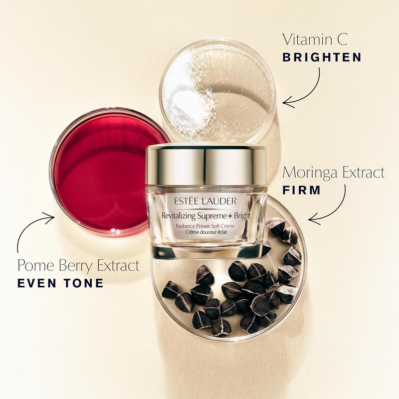 Estée Lauder Revitalizing Supreme+ Bright Radiance Cream - Vitamin C Moisturizer for Dull Skin | 1.7 Ounce