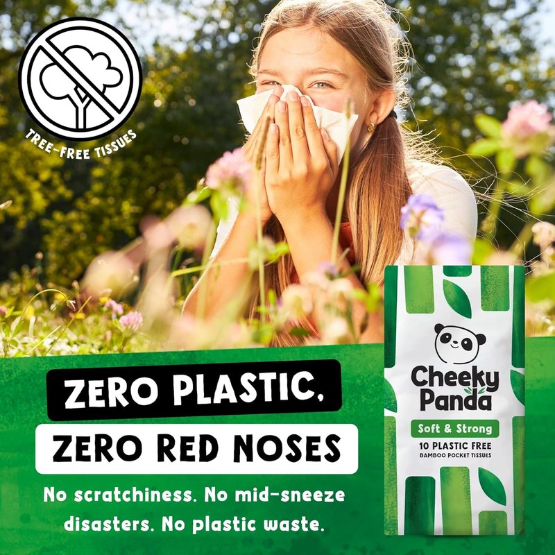 Bamboo Facial Tissue - Eco-Friendly Travel Packs | 14 Plastic-Free Tissue Packs with 140 Soft Pocket Tissues