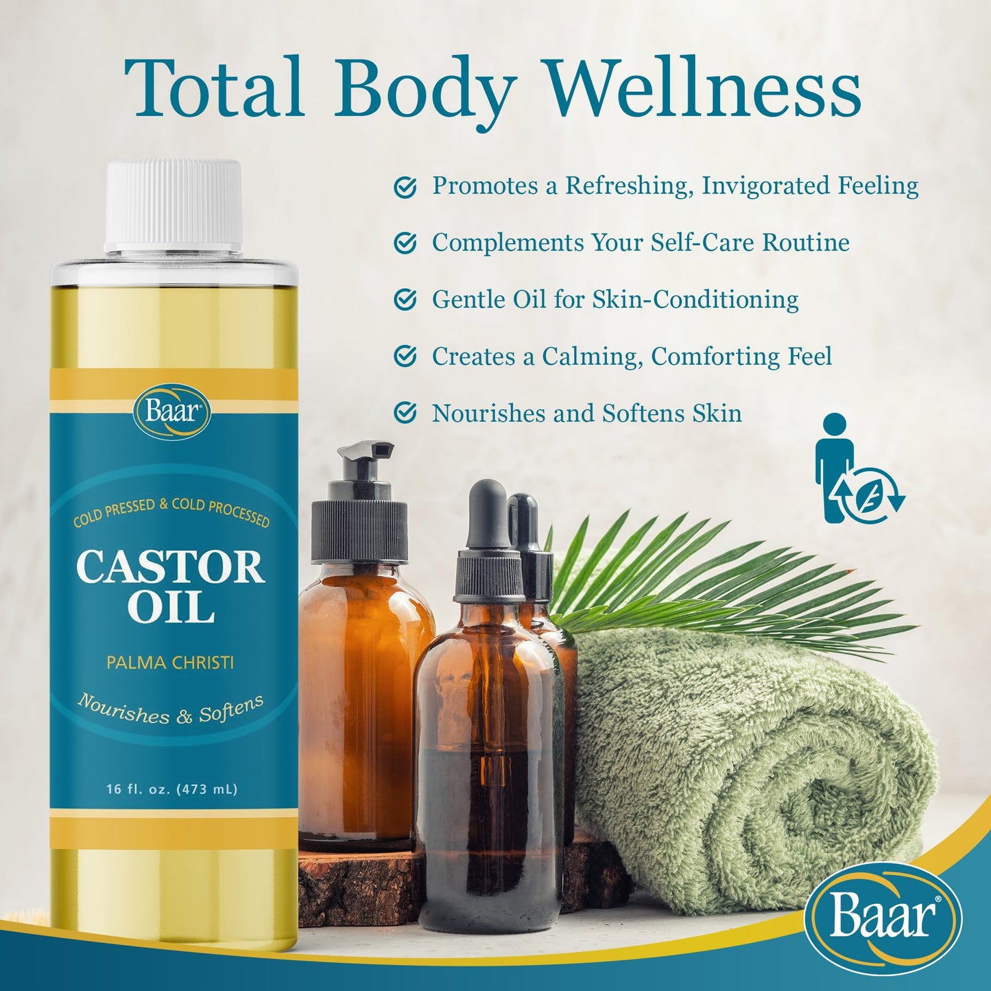 Baar Cold-Pressed Castor Oil, 16 fl oz