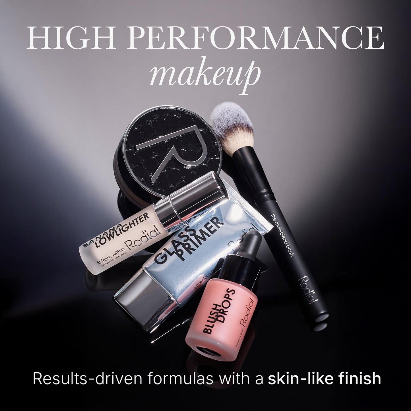 Rodial Glow Essentials Set - Soft Focus Glow Drops 1.05 fl oz. + Banana Lowlighter Travel Size 0.05 fl oz. + Lip Oil 0.13 fl oz. - Hydrating Radiance Boosting Trio for Brightening Skincare and Makeup