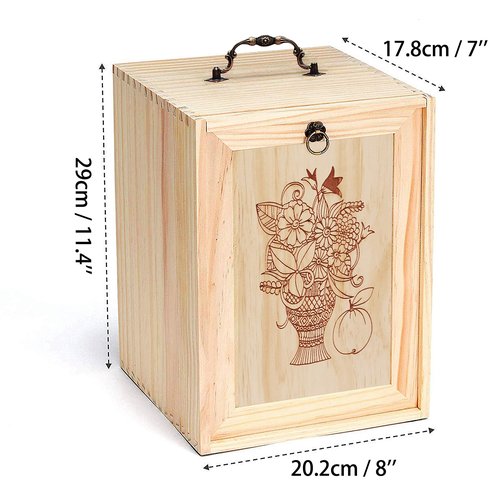 TORIBIO Essential Oils Box for 60 Bottles, Wooden Essential Oils Storage Organizer Holds 5 10 15 20 30 ml for Young Living & Doterra Bottles