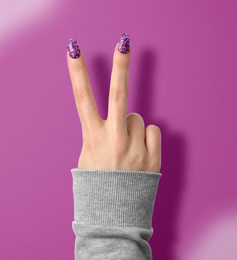 LeChat - Perfect Match Gel Polish - 40 Days In Rio - Purple and Pink Holographic Hexes and Pink Micro Glitter on a Sheer Orchid Base - (0.5 Ounce) - Easy Application - Soak Off Formula