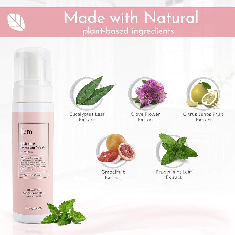 pH Balance Intimate Wash for Women - Gentle Feminine Cleanser for Sensitive Skin | 200ml / 6.8 fl oz