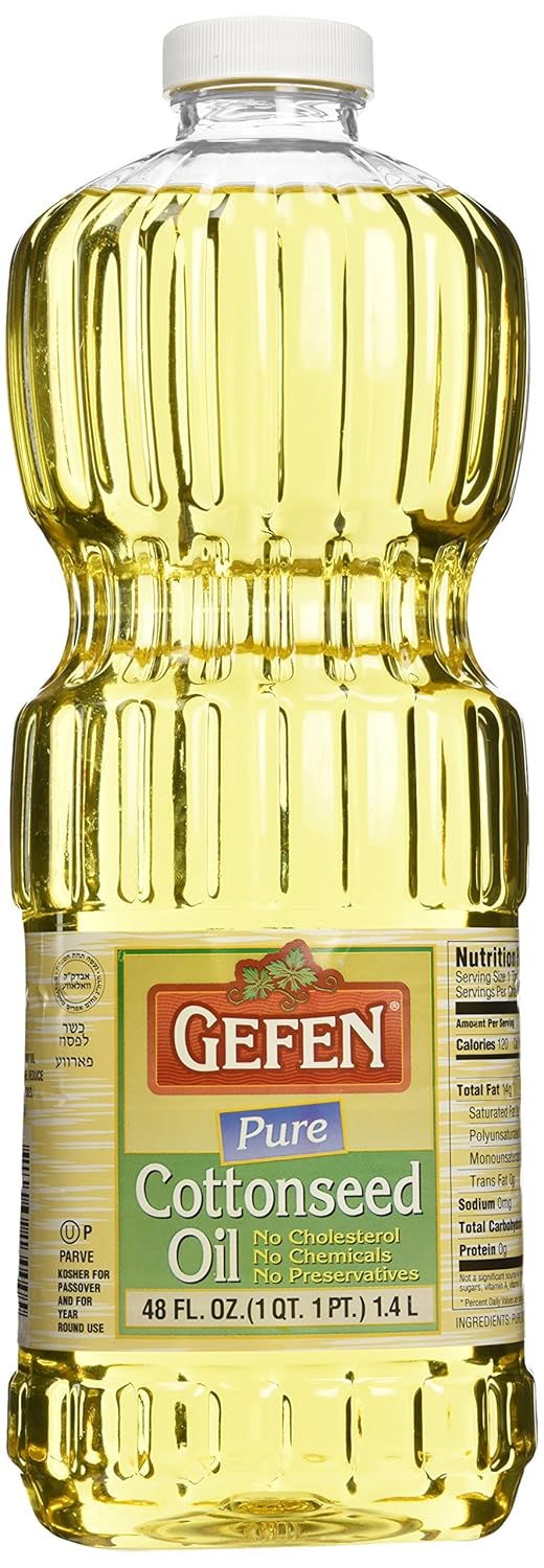Pure Cottonseed Oil - 48 oz Bottle for Healthy Frying & Cooking