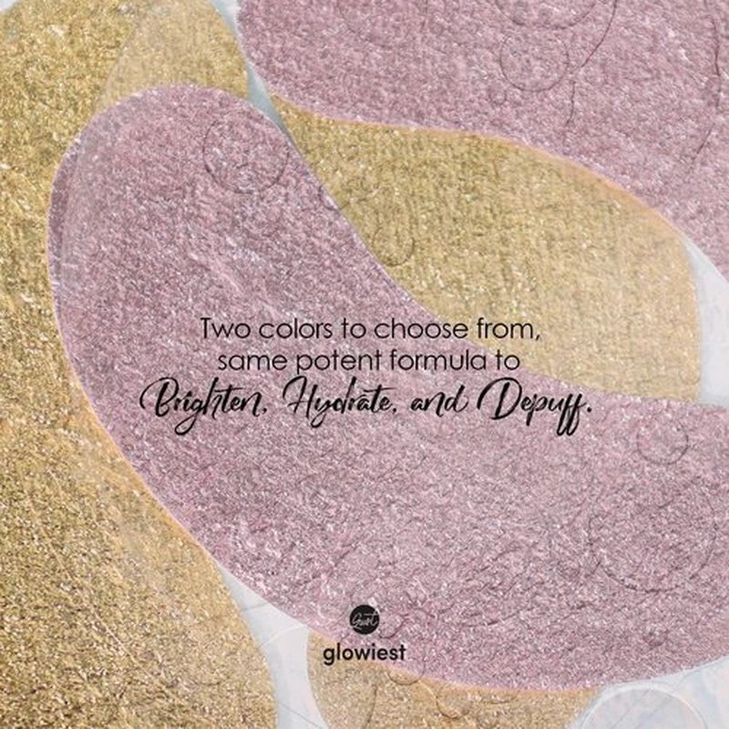 Sweet Dreams Collagen Glow Rose Gold Eye Masks l Under Eye Patches for Self Care Under Eye Patches Wrinkle Patches l Dark Circles Treatments - Collagen, Niacinamide, Hyaluronic aid, Peptides