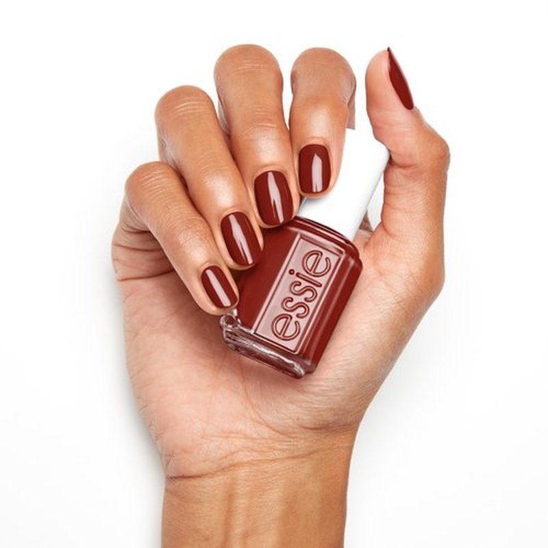 essie Nail Polish, Salon-Quality Deep Red-Brown Nail Polish, Vegan, Bed Rock & Roll, 0.46 fl oz