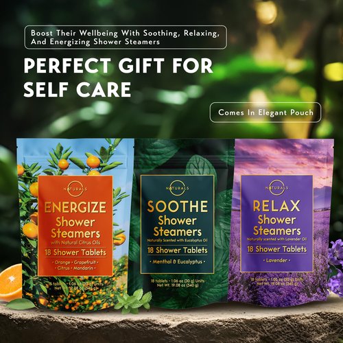Shower Steamers Aromatherapy - Birthday Gifts for Women - Shower Bombs Aromatherapy, Spa Day Essentials, Relaxation Spa Gifts - Self Care Unique Gifts for Women and Men (Lavender 18 Count)