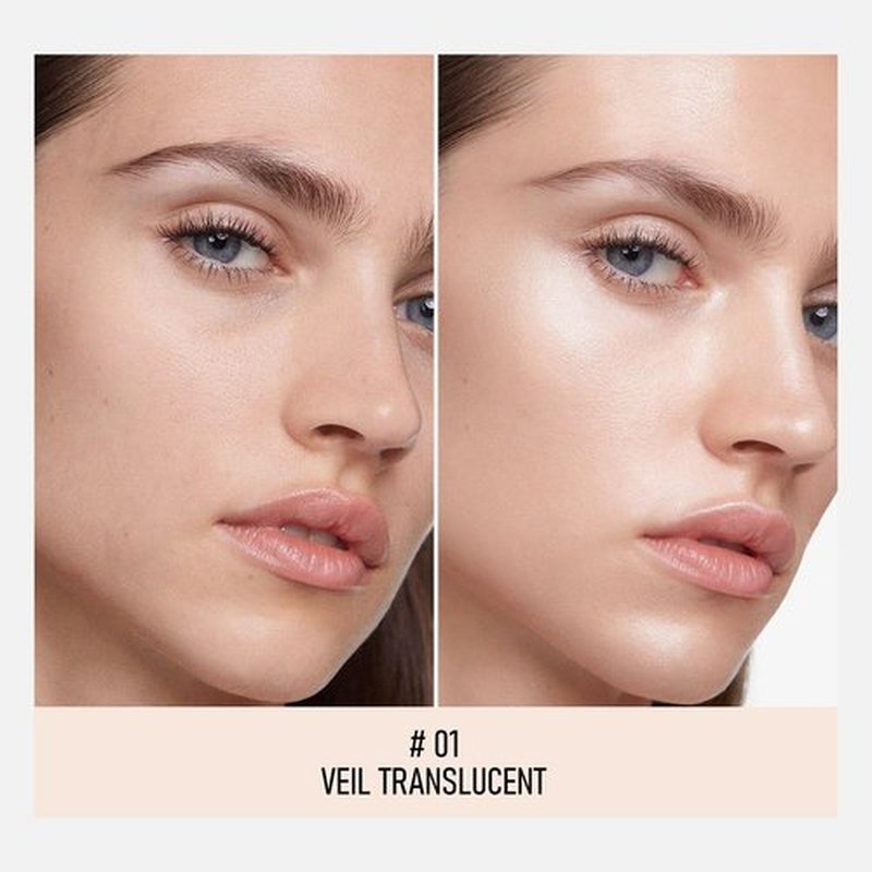 KYDA Mineral Powder, SPF 35 Translucent Shimmer Loose Setting Powder, Sheer Coverage, Weightless Oil Free Blurring Finishing Powder, with Foundation Brush, Veil Translucent