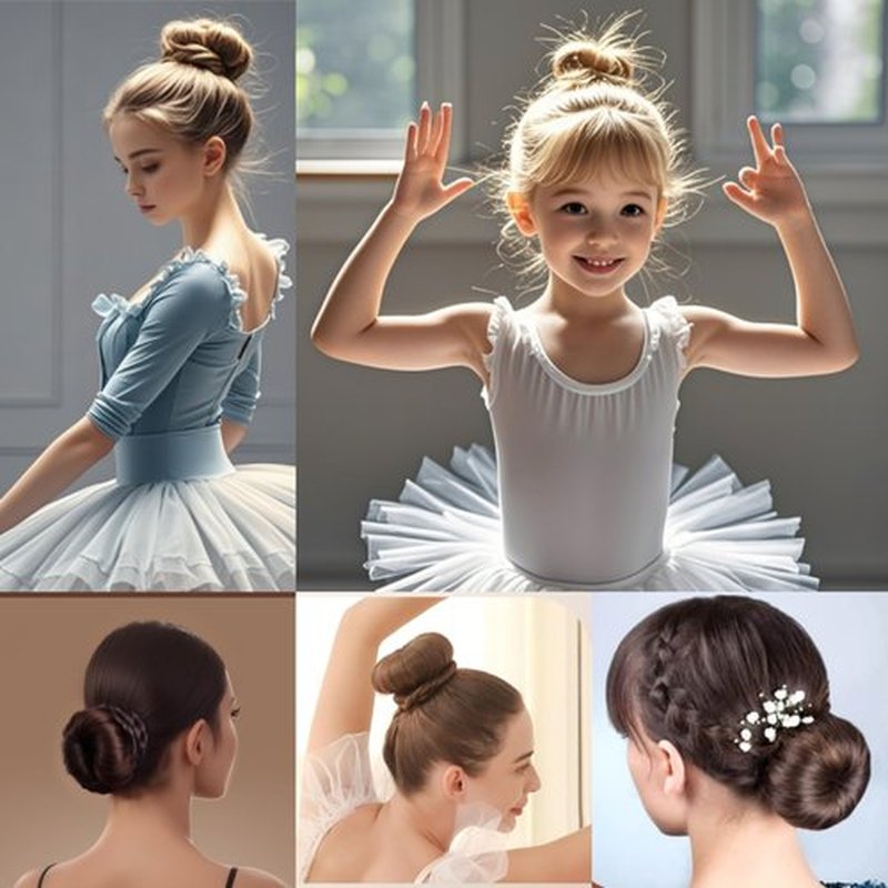 Hair Bun Maker for Kids,4pcs,Hair Bun Accessories for Women - Sock Bun, Ballet Bun with Enhanced Bun Holder, 20pcs Bobby Pins Light Brown