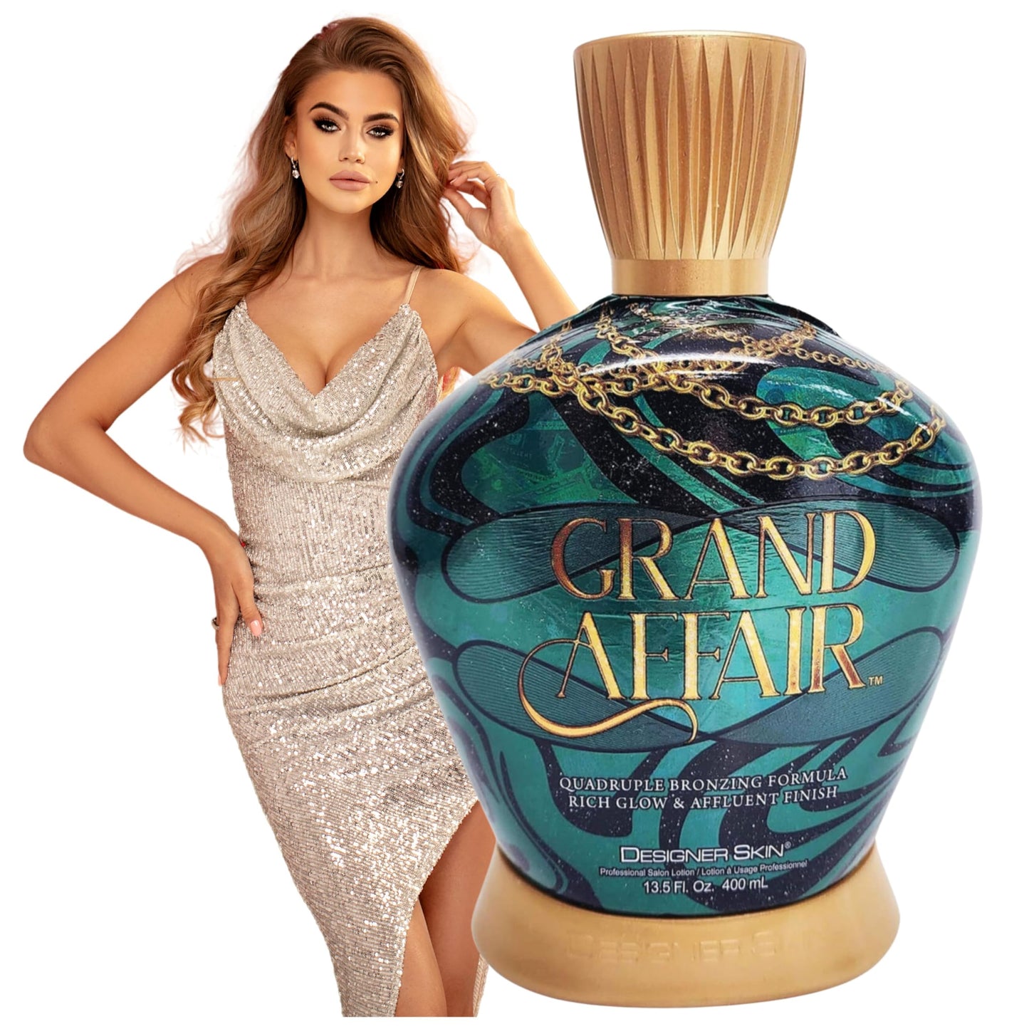 Designer Skin Grand Affair Quadruple Bronzing DHA Bronzer Tanning Lotion 13.5 ounces