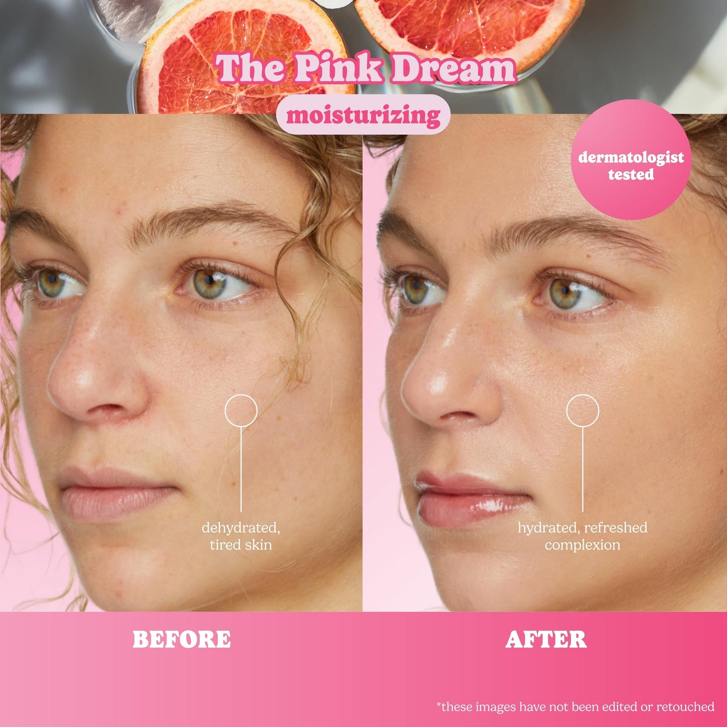 ESW Beauty The Pink Dream Moisturizing Korean Face Mask – Vitamin C, Hyaluronic Acid & Vitamin E for Hydration, Sensitive Skin & Dewy Glow – Skincare Gifts for Women