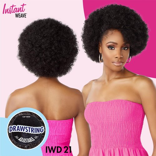 Sensationnel Instant weave half wig - iwd 21 synthetic half wig or updo cap with adjustable drawstring for seamless hair blending - IWD 21 (T1B/4)