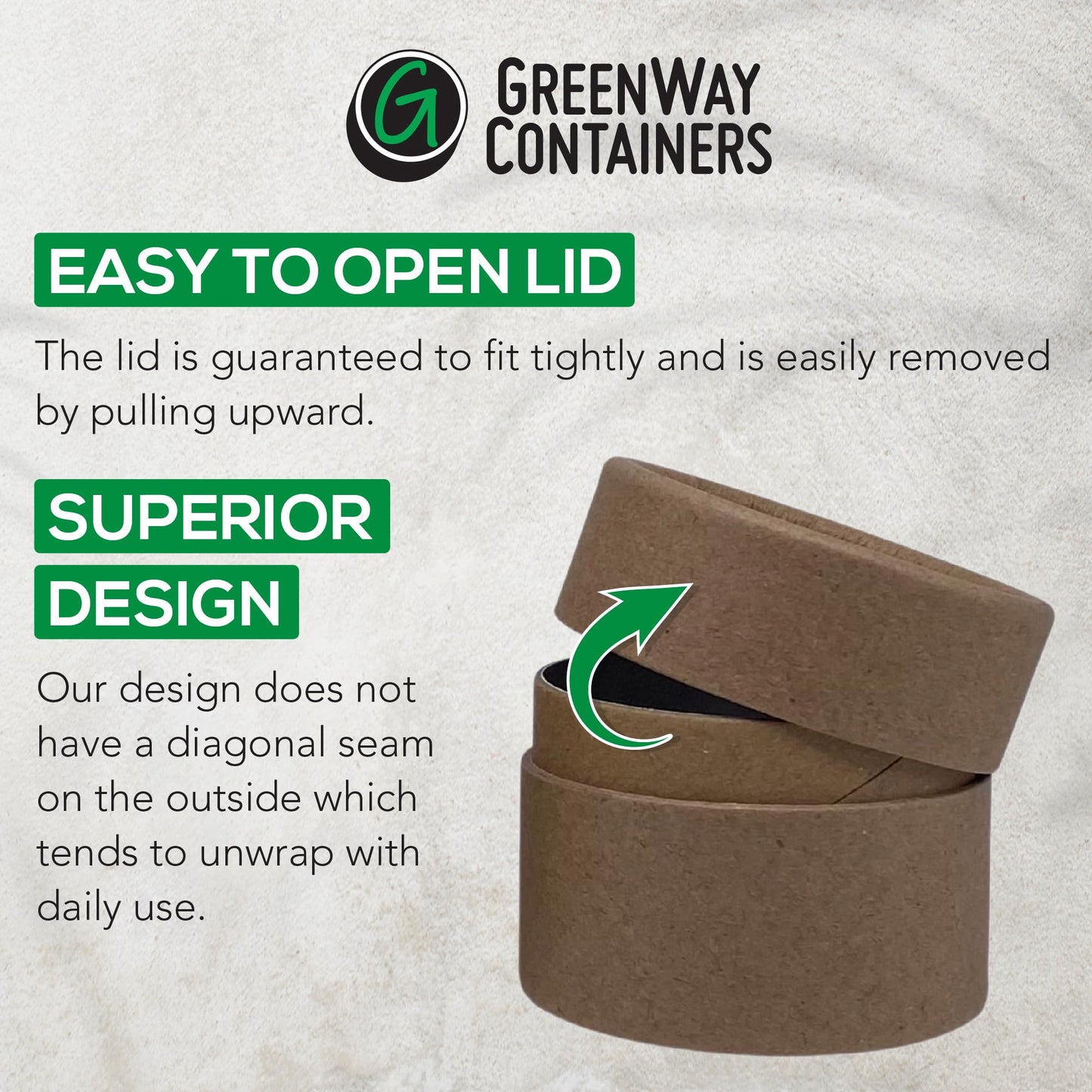 GreenWay 2oz / 60g Kraft Paperboard Empty Jars with Lids - 6 Pack Biodegradable Jars Refillable DIY Cosmetic Containers – Wax Lined Packaging Containers with Snug-Fitting Caps - Black