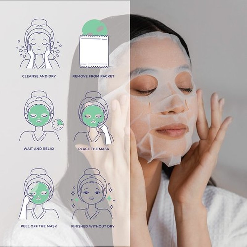 Innerest Original Derma Beauty Collagen Face Masks 24 PK Ultra Purifying Tea Tree Face Mask Skin Care Sheet Masks Set for Beauty & Personal Care Korean Face Mask