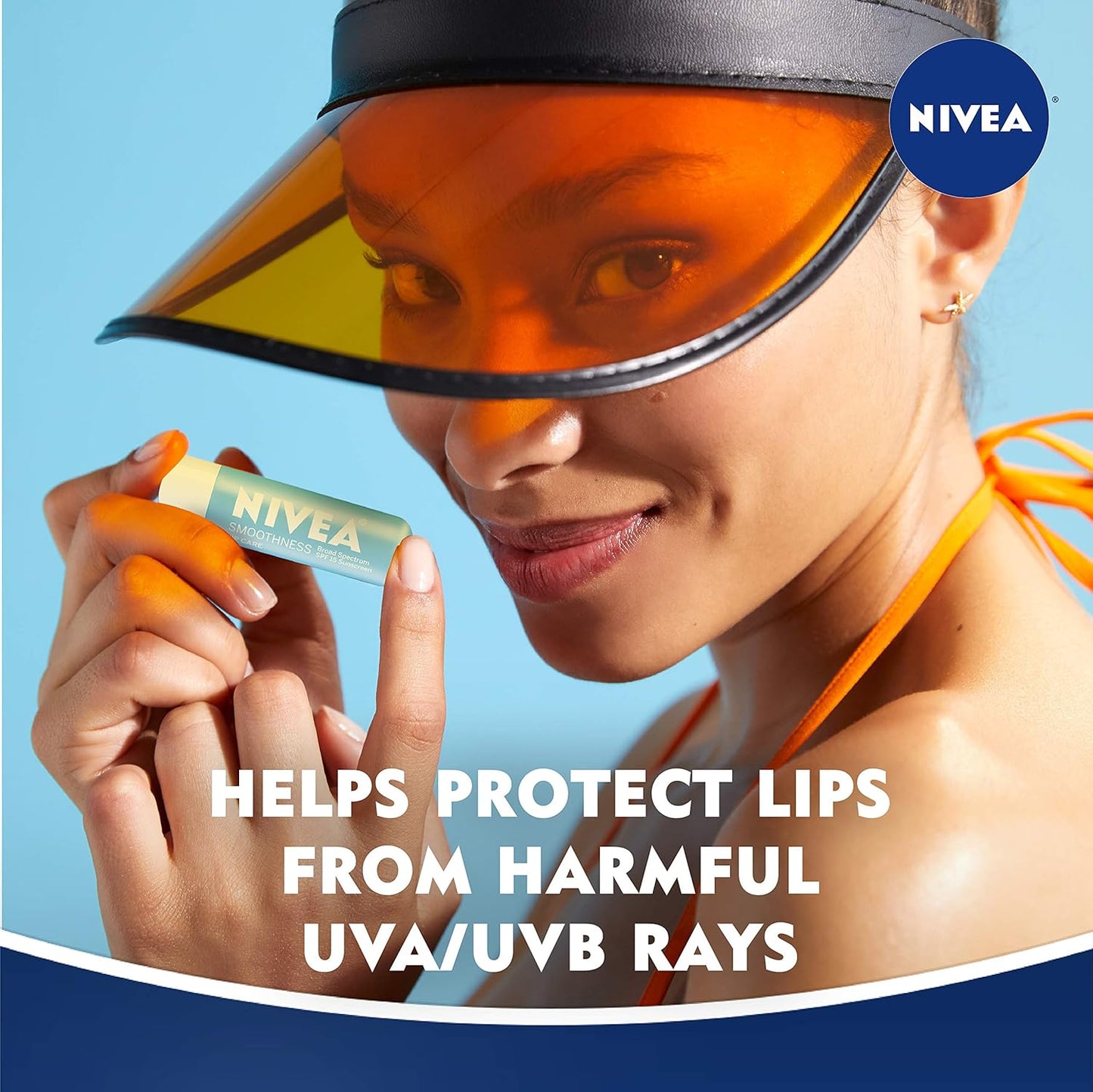 NIVEA Lip Care Balm SPF 15 - Smooth Hydration for Soft Lips | Pack of 6