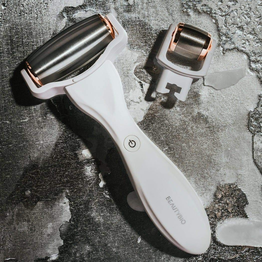 BeautyBio GloPRO Cryo Roller Duo: Skin Icing Attachment Head For Eyes, Face and Body. Sculpts, de-puffs, tightens pores and regulates oil