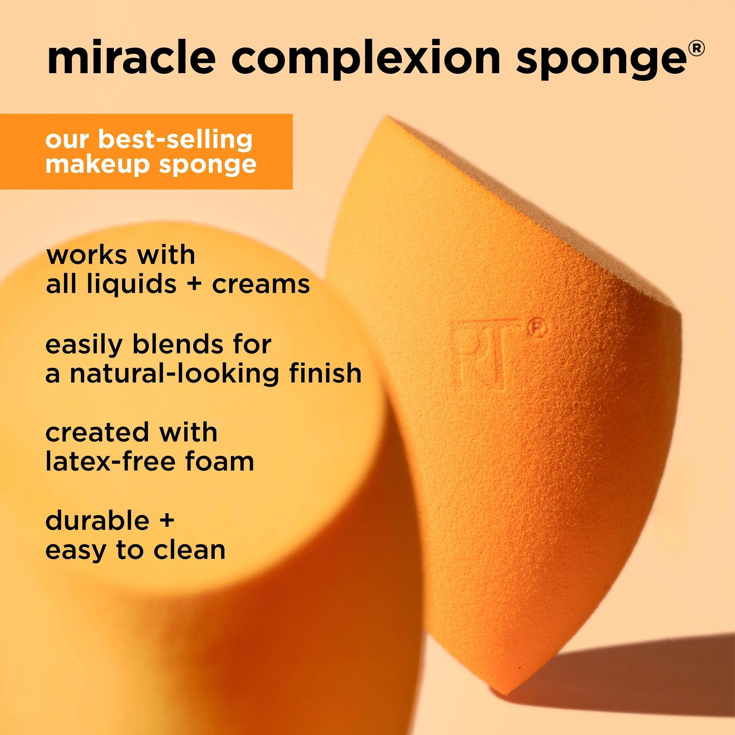 Real Techniques Mini Miracle Complexion Sponge Makeup Blender, Beauty Sponges,(2 Packs of 4, 8 Count Total)