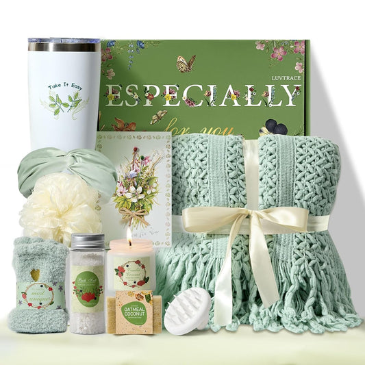 Comfort Care Package - Sympathy Gifts for Women | Blanket, Tumbler, Candle & Bath Set for Loss of Loved One