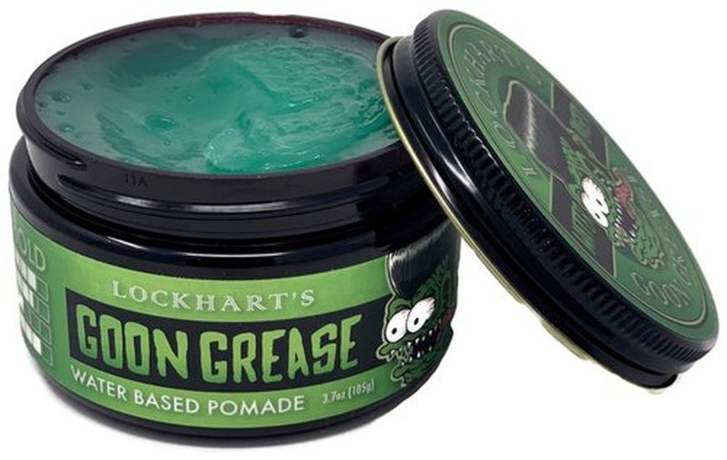 Lockhart’s Authentic Handcrafted Water-Based Goon Grease Firm Hold Hair Pomade, High Shine (3.4oz.)