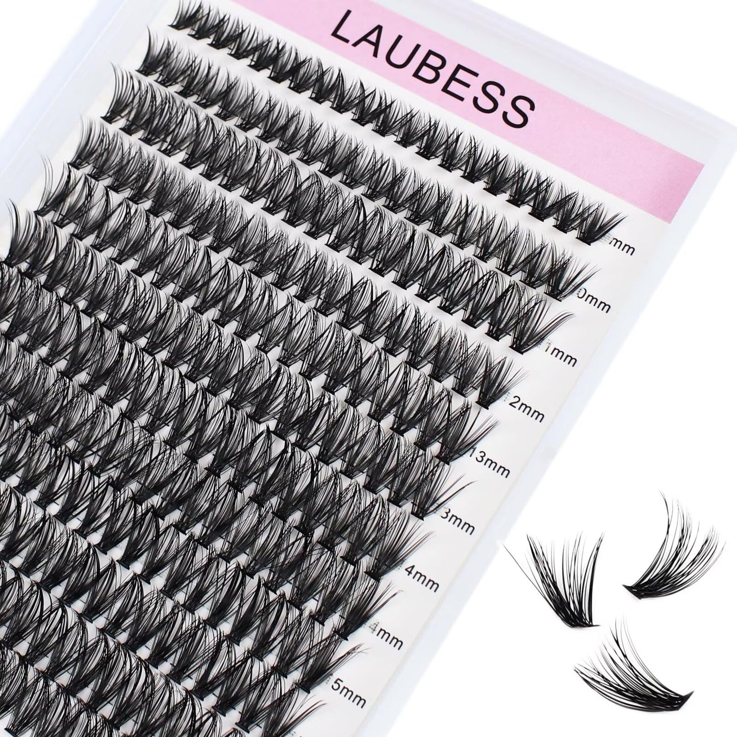 Lash Clusters Extensions 240pcs 40D DIY Eyelash Extension Long Individual Lashes Natural Look Faux Mink Cluster Lashes C Curl Mixed Length (40D-0.07C-9-16mm)
