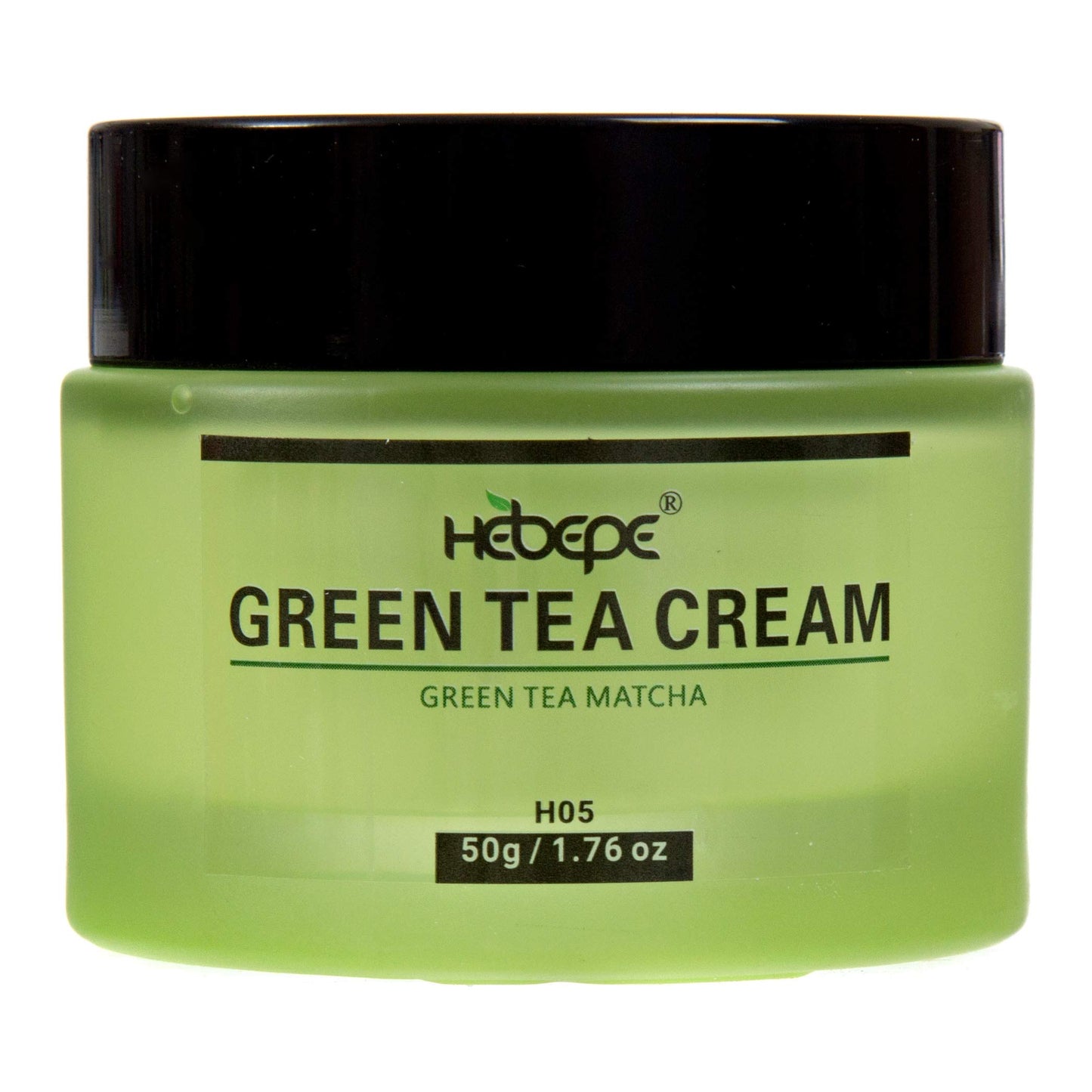 Hebepe Green Tea Matcha Face Moisturizer Cream with Collagen, Cocoa Butter, Grapefruit, Vitamin C & E, and Tangerine Peel Extract, Hydrating, Firming, and Brightening Cream