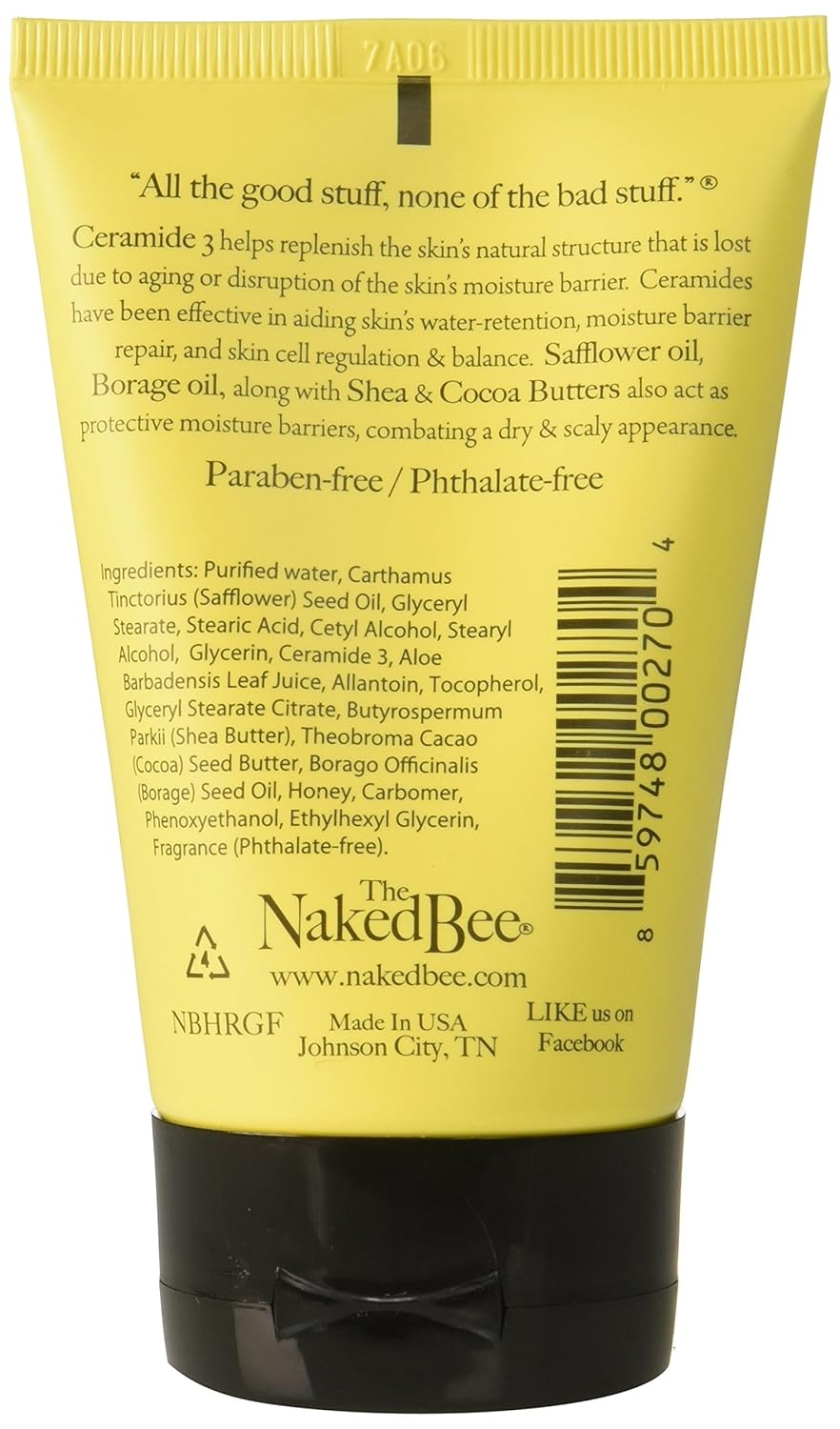 The Naked Bee Grapefruit Blossom Honey with Ceramide 3 Serious Hand Repair Cream Lotion - 2 Pack