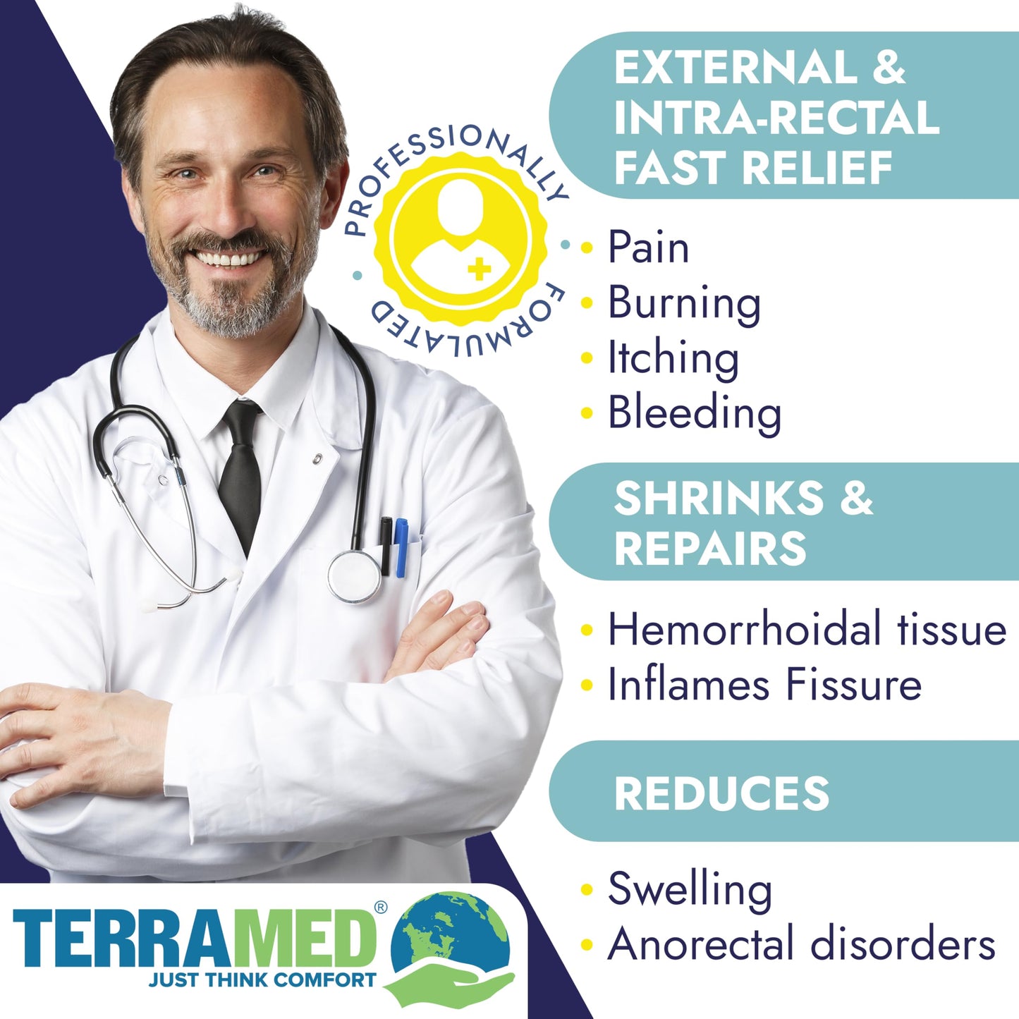Hemorrhoid Ointment | Hemorrhoid Treatment | Hemorrhoid & Fissure Ointment | 7 Pre-Filled Applicators | Fast & Effective Relief | Reduces Swelling, Itching & Discomfort | Advanced Formula