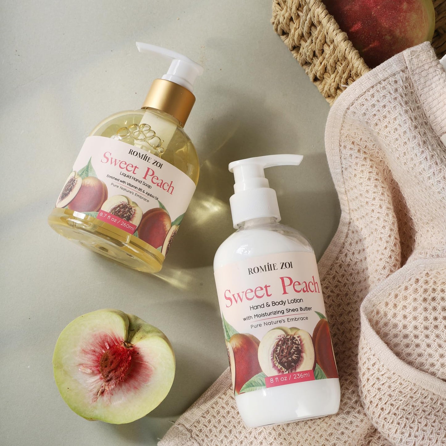 ROMIIE ZOI Liquid Hand Soap, Sweet Peach, 260ml/8.7 fl.oz