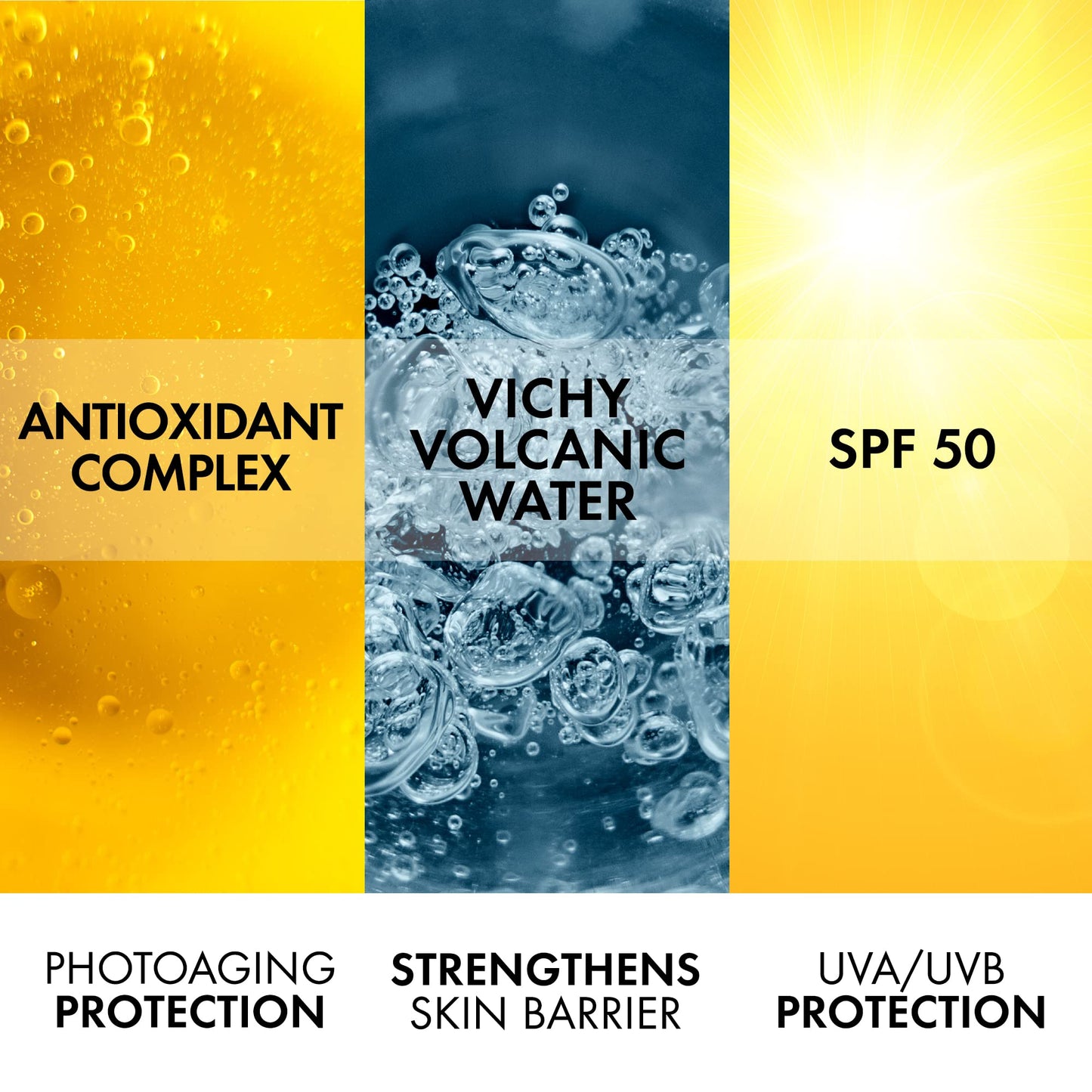 Vichy Capital Soleil Face Sunscreen SPF 50, Anti Aging Travel Size Sunblock for Face with UVA and UBA Sun Protection, Daily Facial Sunscreen for Sensitive Skin, Oxybenzone Free,
