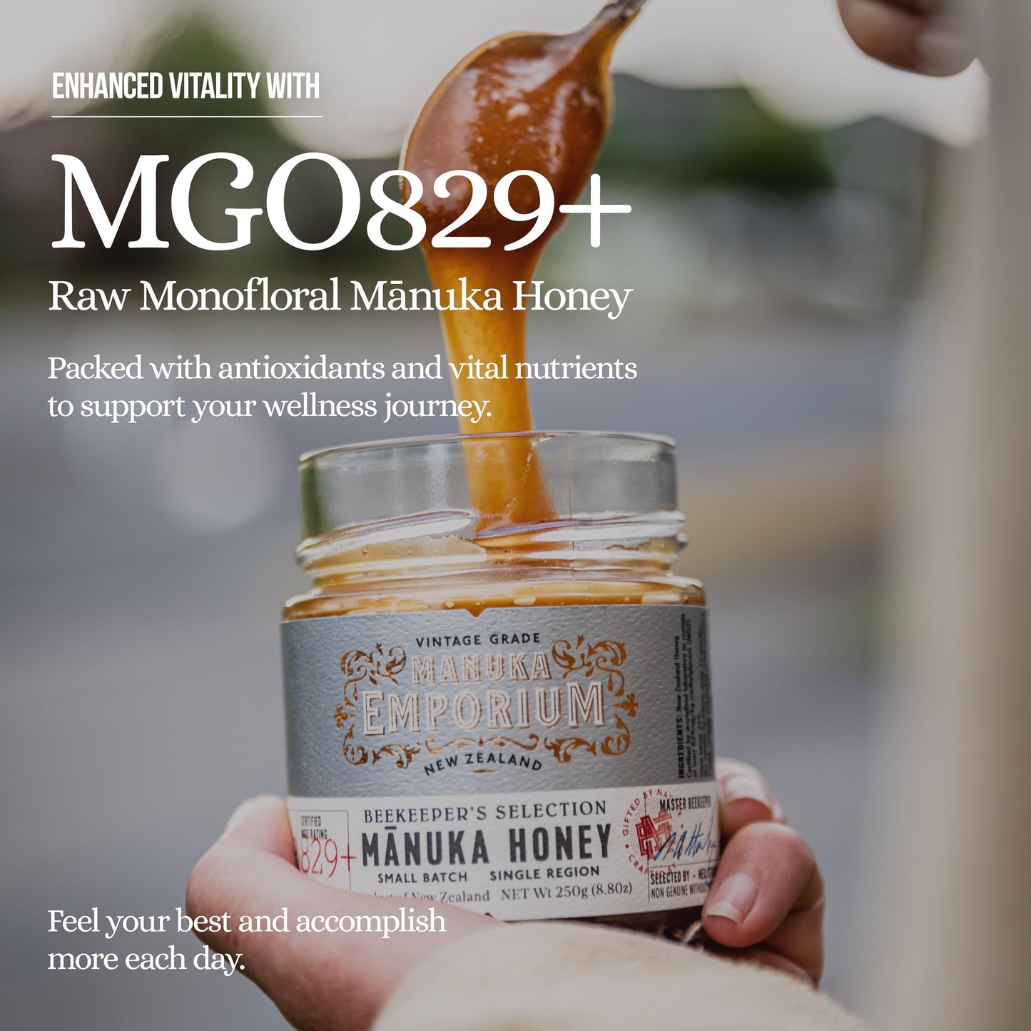 Manuka Emporium MGO829+ Raw Manuka Honey High-Potency Vitality Snap Packets