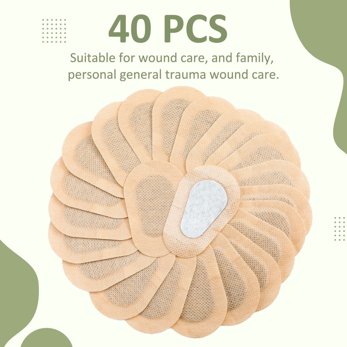Panitay 40 Pcs Adhesive Eye Patches for Adults Eye Patch for Disposable Breathable Amblyopia Lazy Adhesive Bandages for Men(3 x 2 Inch,Nude)