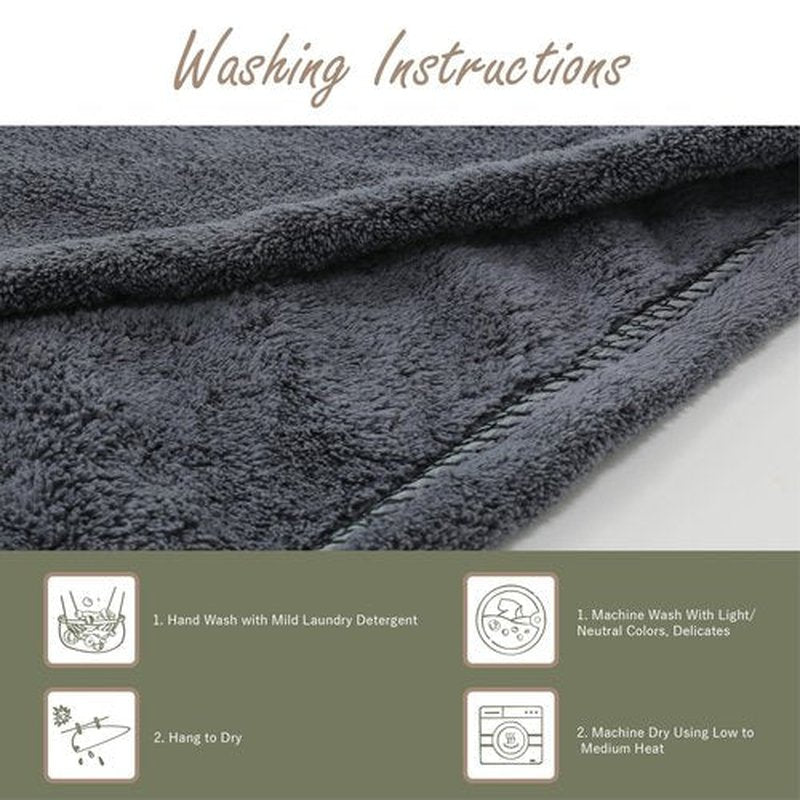 myHomeBody Hair Towel Wrap, Luxury Rapid-Dry Hair-Drying Turban, Ultra Soft and Quick Drying Absorbent Charcoal Fiber, with Coconut Shell Button – Midnight Blue