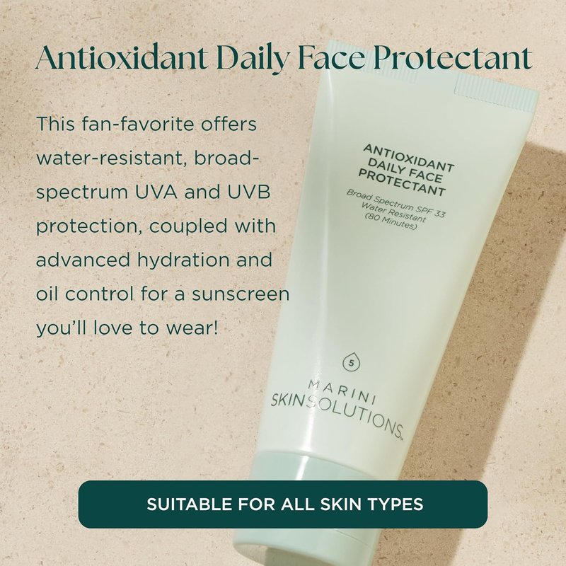 Antioxidant Daily Face Protectant - Broad-Spectrum SPF 33 Sunscreen, Water Resistant - 2 oz