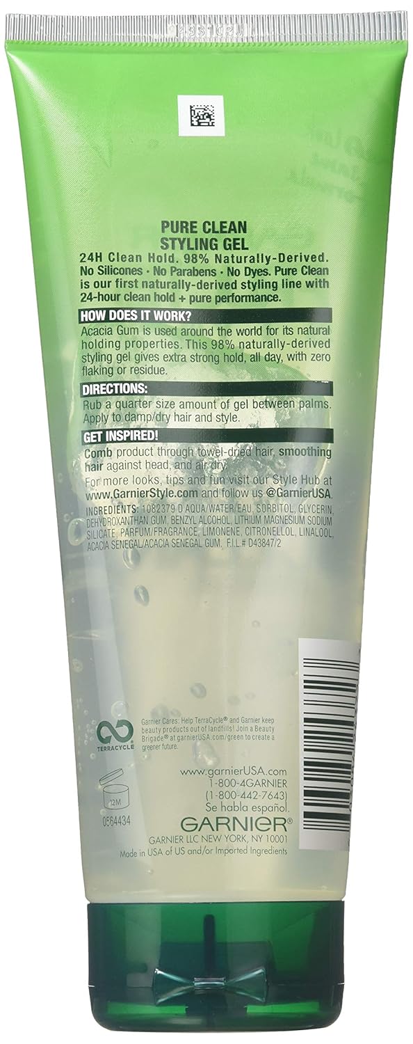 Garnier Fructis Style Pure Clean Styling Gel, 6.80 Oz ( Pack of 6)