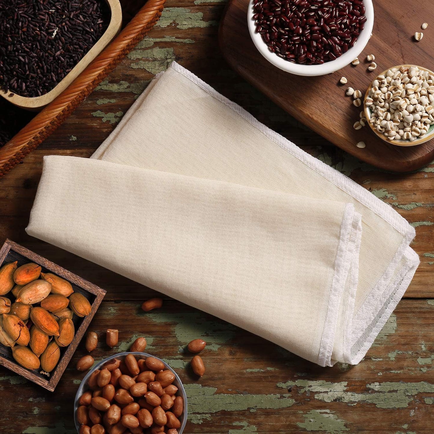 Muslin Cloths - 5 Pack Reusable Cheesecloths | 100% Unbleached Cotton Strainers (50 x 50 cm)