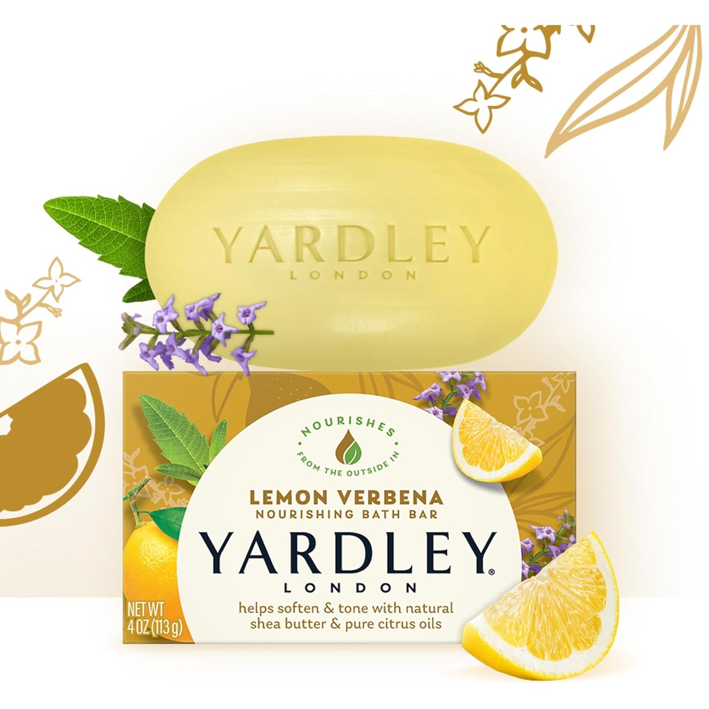 Lemon Verbena Moisturizing Bar with Shea Butter & Citrus Oil - 4.25 oz (Pack of 10)