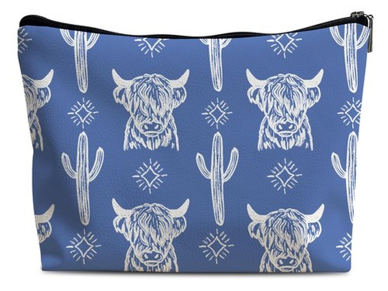 Lacosu Western Makeup Bag,Western Gifts For Women,Cow Makeup Bag,Cowgirl Stuff,Western Stuff For Women,Western Gifts,Cowgirl Gifts(Leather COW W)