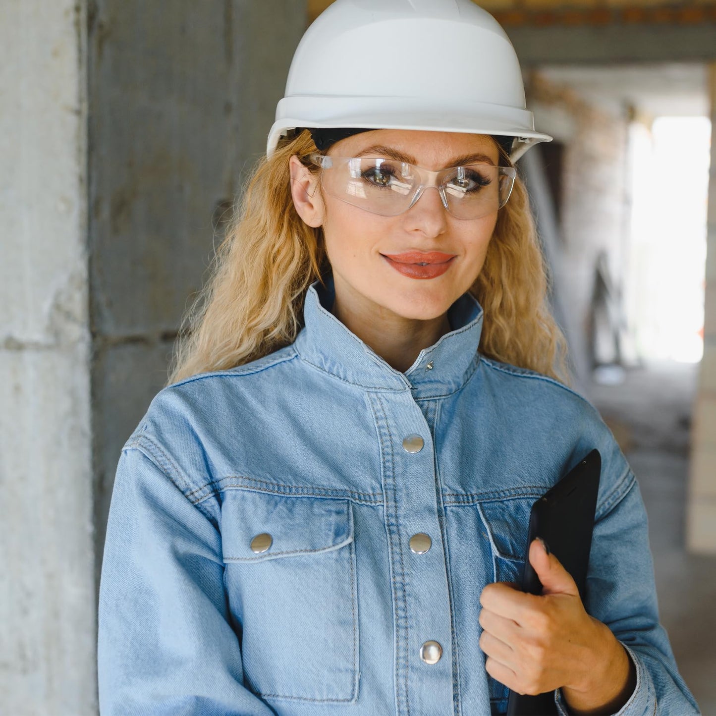 Salfboy Clear Safety Glasses for Men and Women Eye Protection Bulk Protective Eyewear ANSI Z87.1 Scratch-Resistant Lens
