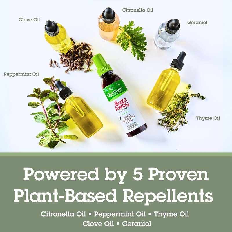 Buzz Away Extreme Insect Repellent - DEET-Free Essential Oil Bug Spray for Kids | Travel-Friendly 4 Fl Oz