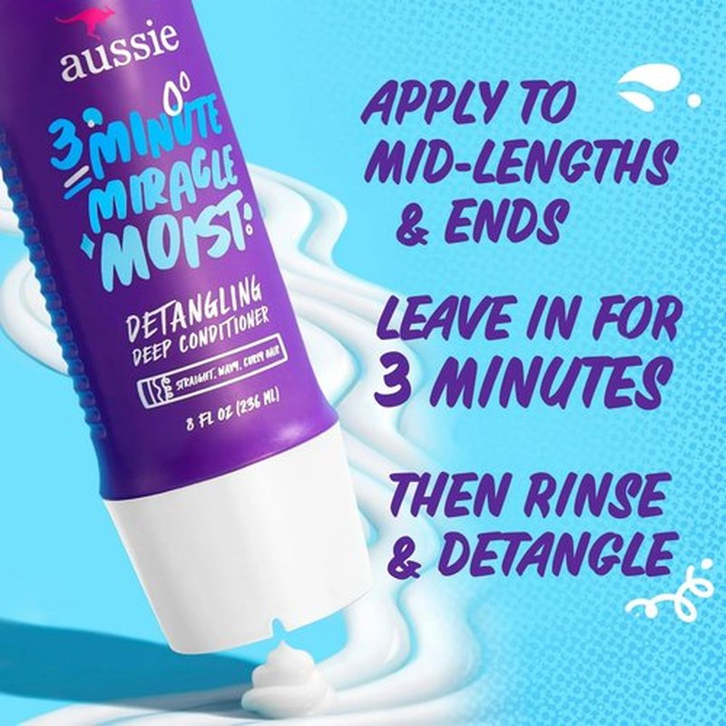 Aussie 3 Minute Miracle Moist Deep Conditioner, 8 oz