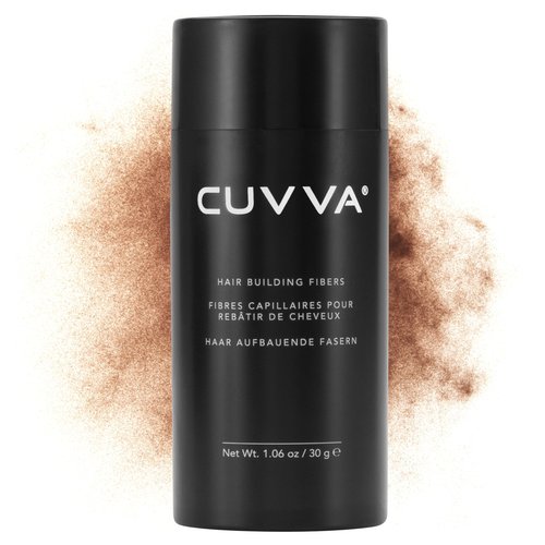 Hair Building Fibers by CUVVA for Fine & Thinning Hair (AUBURN) - Thicker Looking Hair in 15 Seconds - 10 Different Shades for Men & Women - 0.87oz