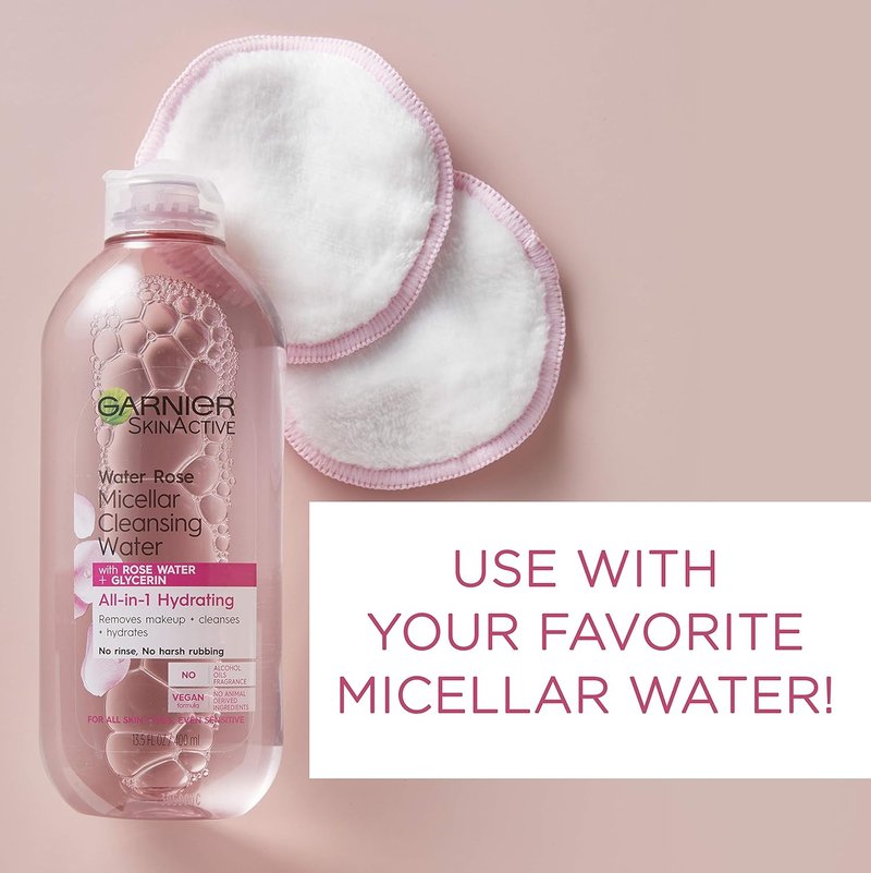 Garnier Micellar Cleansing Eco Pads - Reusable Ultra-Soft Microfiber | 3 Pack