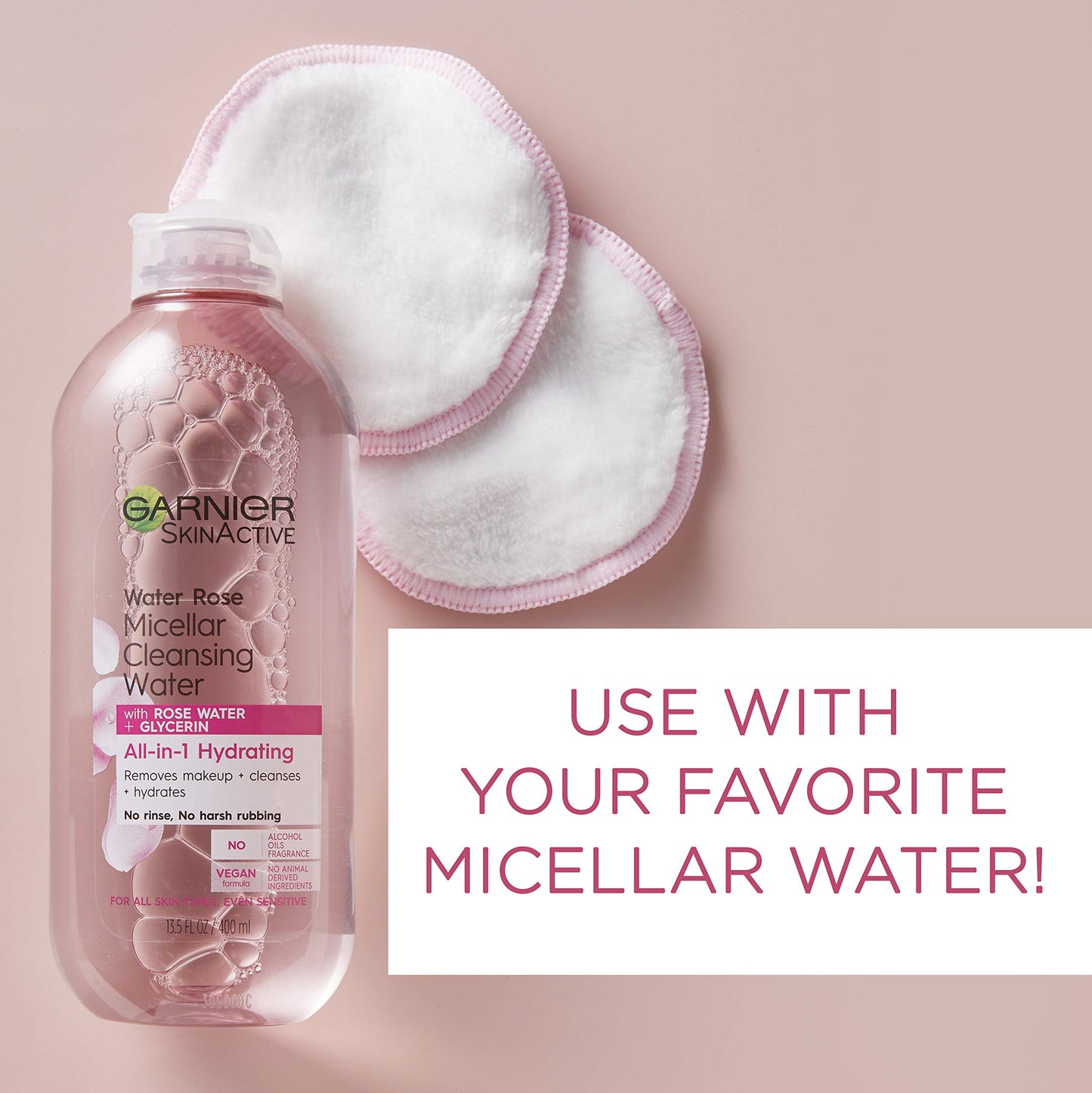 Garnier Micellar Cleansing Eco Pads, Reusable, 3 Ultra-soft Microfiber Pads, 1 Count (Packaging May Vary) (Pack of 2)