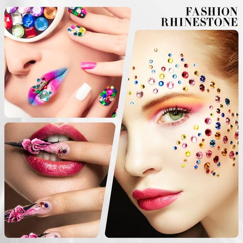 Novani 576pcs Crystal Clear Rhinestones Flat Back Rhinestone Glass Diamonds Round Gems for Nail Art and Crafting Decorations,SS30,6.4-6.6mm