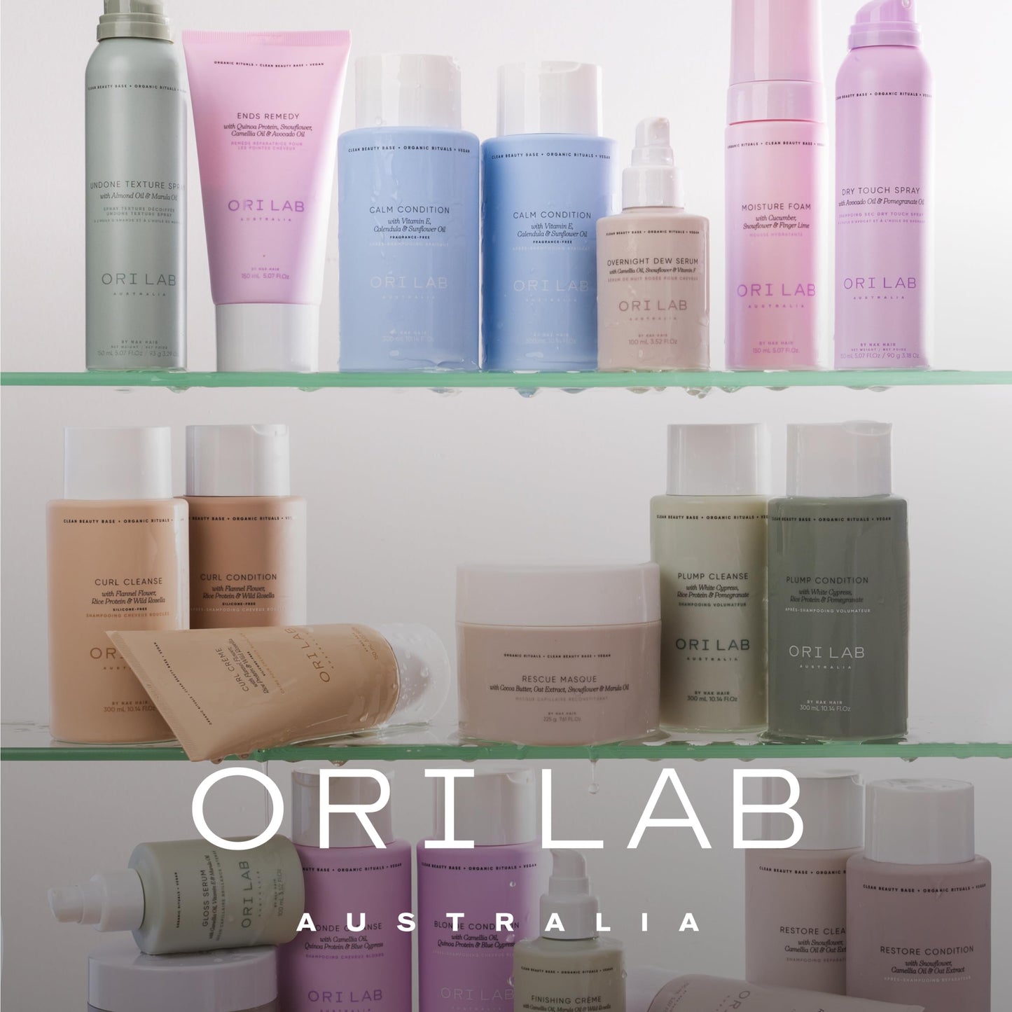 ORI LAB Curl Cleanse 300ml - Sulfate-Free, Hydrating Shampoo for Curly, Coily & Wavy Hair with Rice Protein & Aloe
