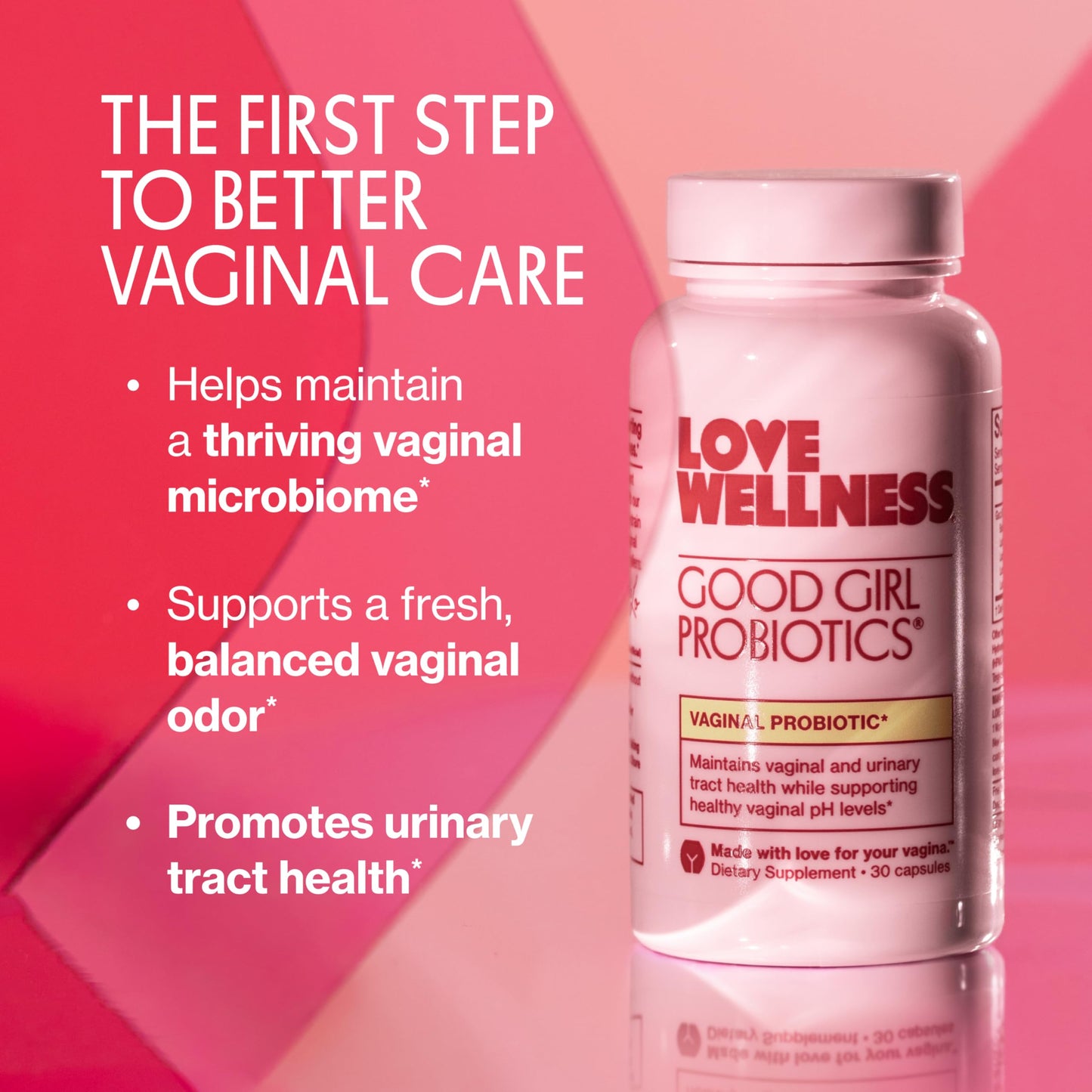 Love Wellness Good Girl Probiotics | Women’s Vaginal Health & pH Balance Supplement | 9-Strain Probiotic for Urinary Tract, Yeast, Odor & Immune Support | Gluten-Free (30-Day Supply (60 Count))