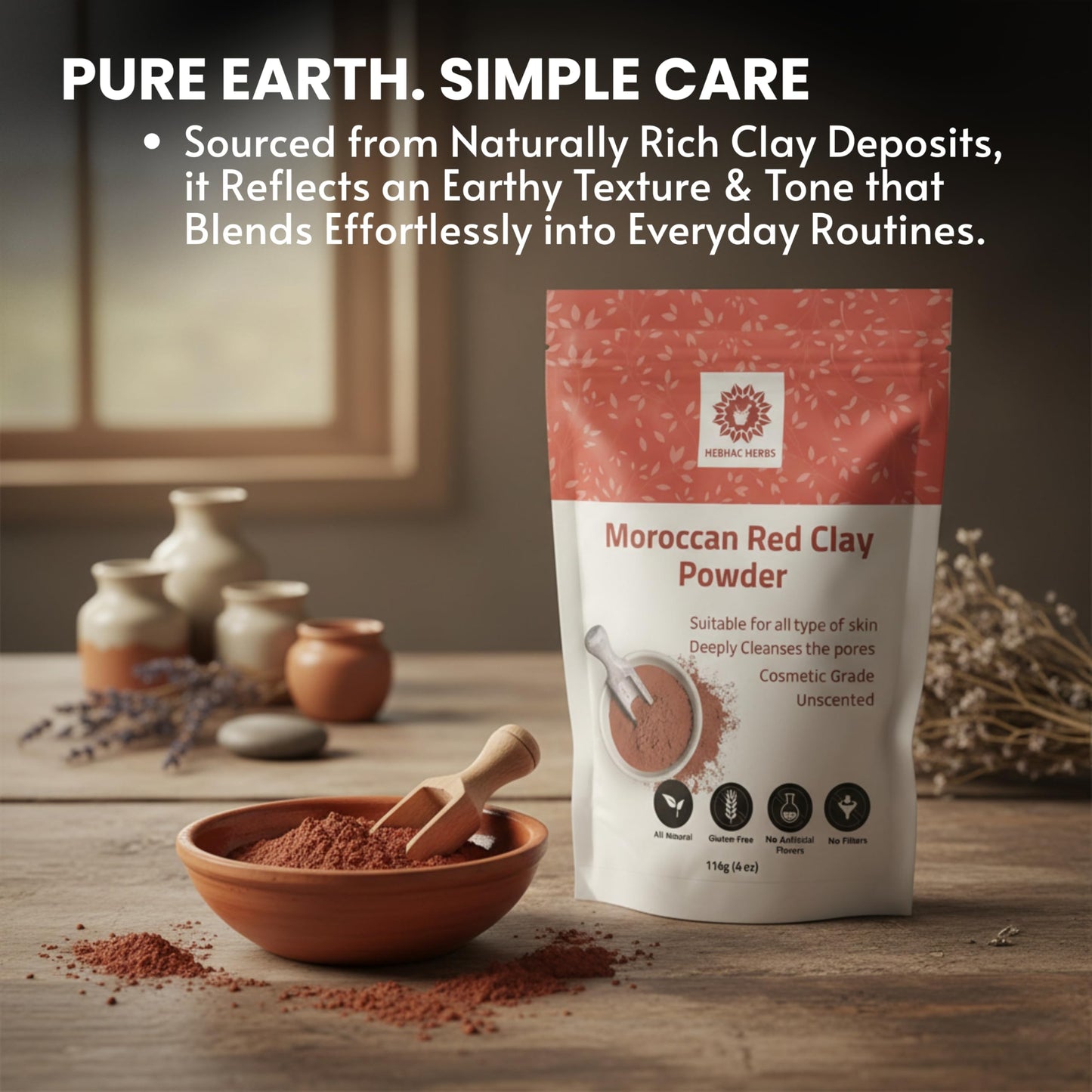 French Pink Clay Powder, 227 g, Clay powder for Face Masks, Soaps