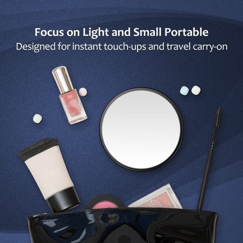 MIYADIVA 25X Small Magnifying Mirror Suction Cup, 25X Magnifying Mirror and Tweezers, As a Mganifying Makeup Mirror, Small Mirror Set for Blackhead Removal 3.5 Inches