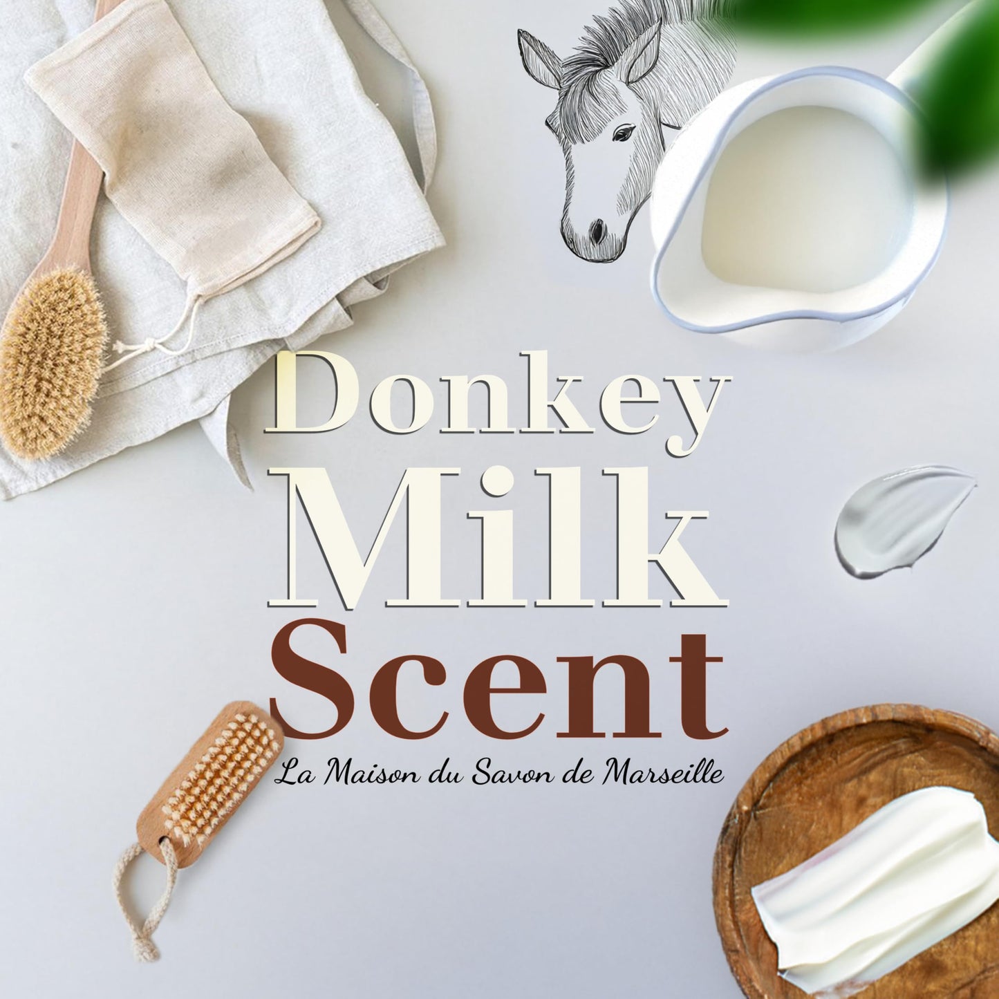 La Maison du Savon - Donkey Milk French Soap on a Rope Duo - Moisturizing Hand & Body Soap Bars with Organic Shea Butter, Donkey Milk - Natural Ingredients - Solid Soap Made in Provence - 2 x 6.2 Oz